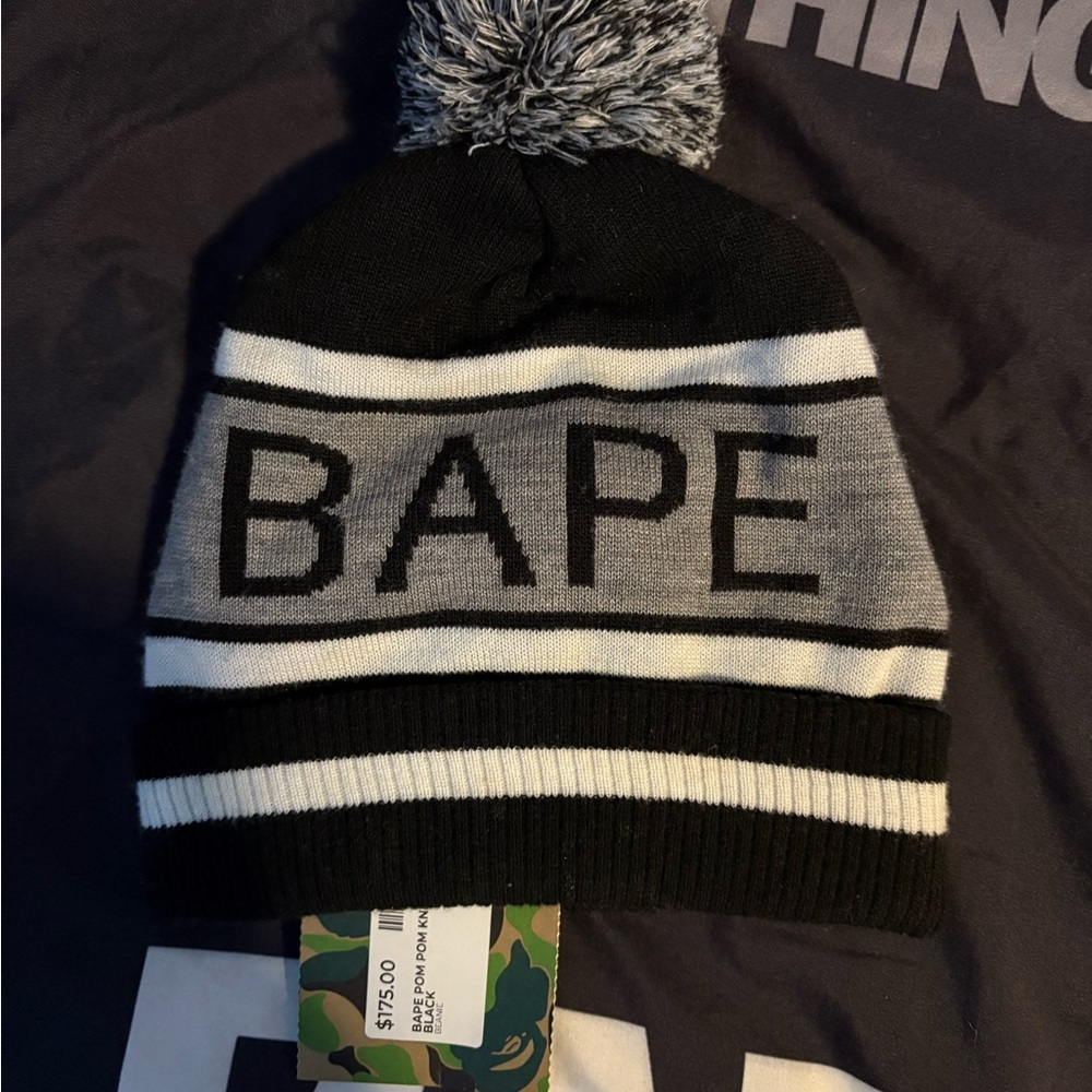 NWT Bape Pom Pom knit hat